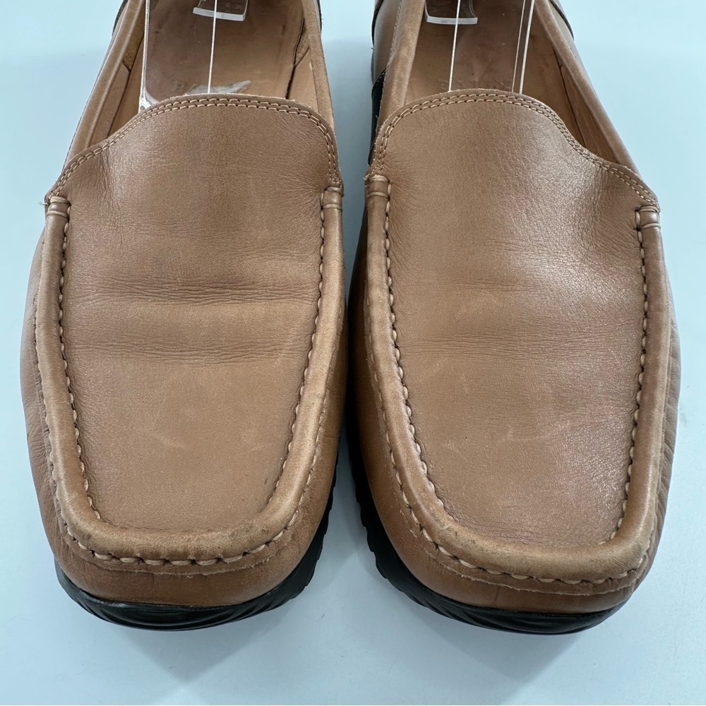 Bally Delos womens driving loafers size 38 Italian leather square toe - Picture 4 of 12